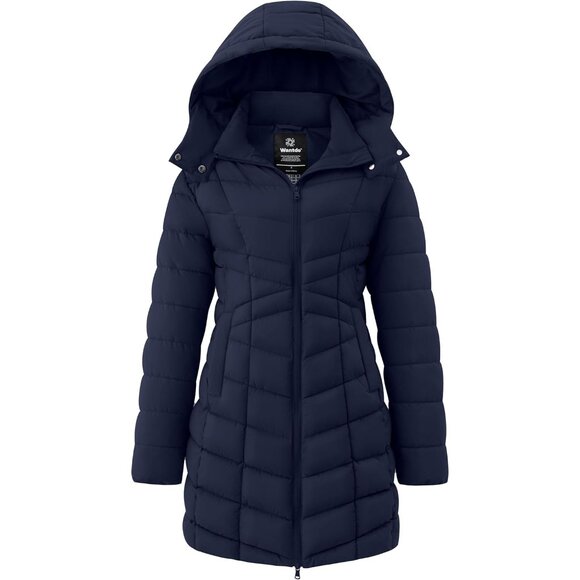 Women's Puffer Jacket Warm Padded Winter Coat Long Quilted Jacket Available in P